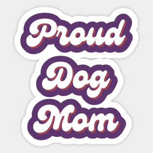 Proud Dog Mom Retro Sticker